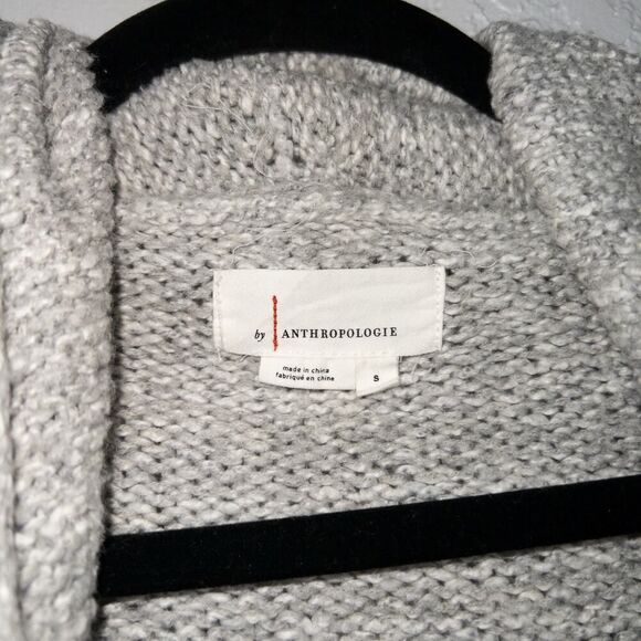 Anthropologie Gray Josie Oversized Open Front Cardigan Size Small - Picture 3 of 8
